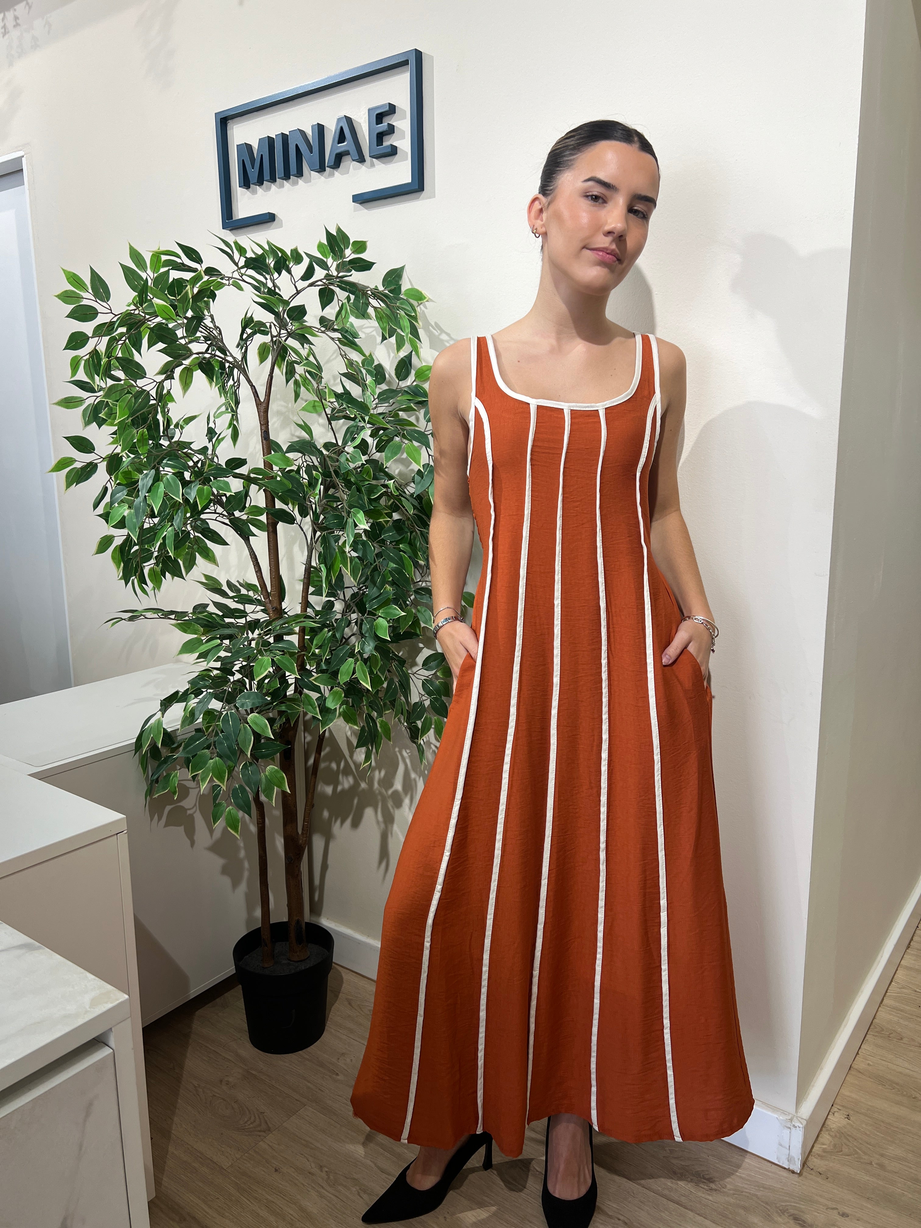 Vestido Anne teja