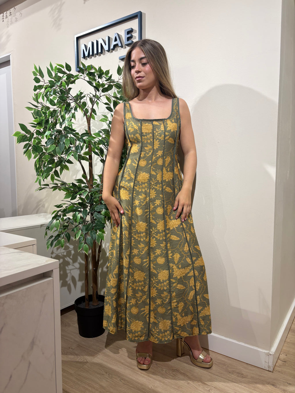 Vestido Anne caqui