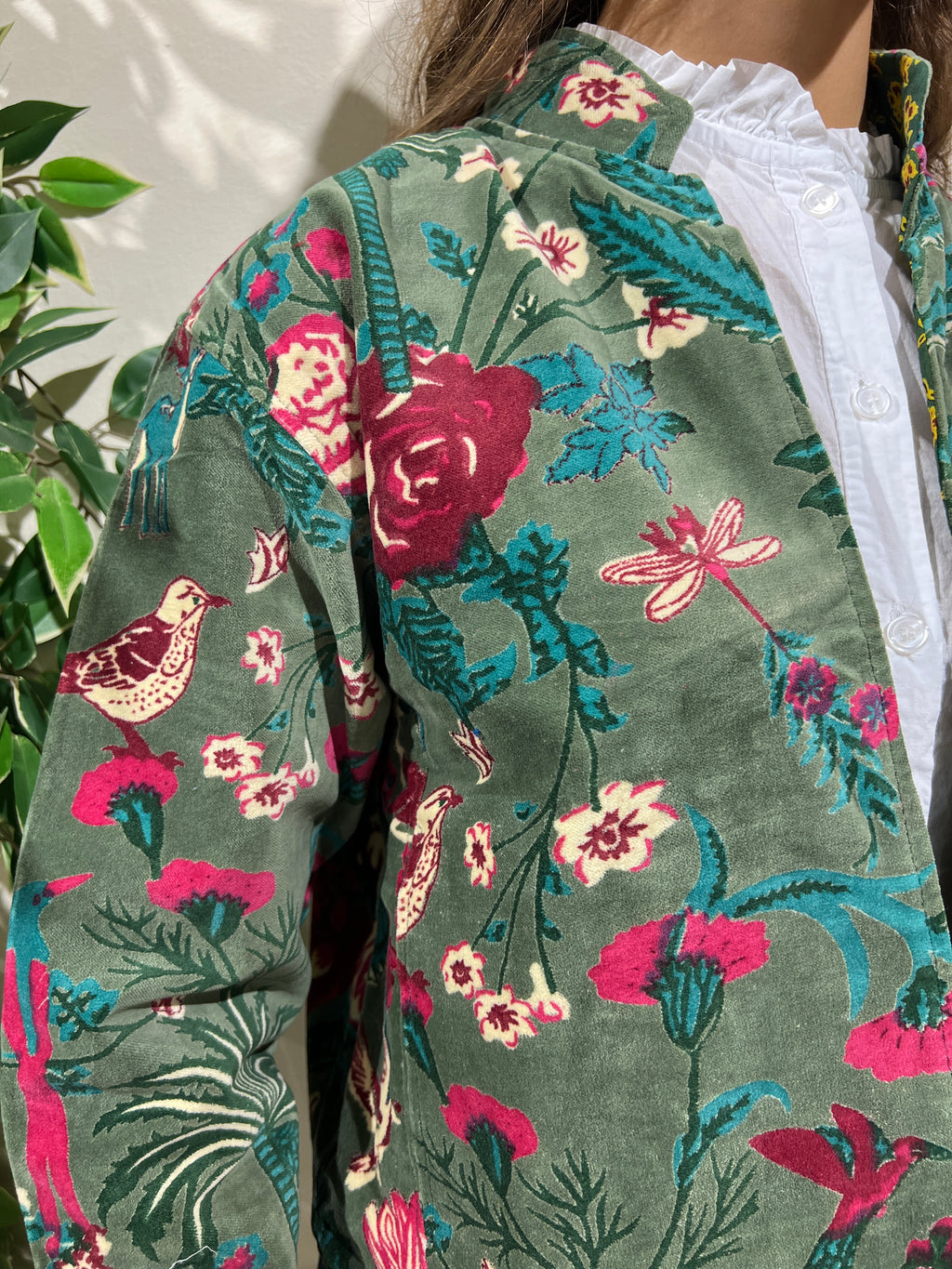 Chaqueta reversible Priyanka verde