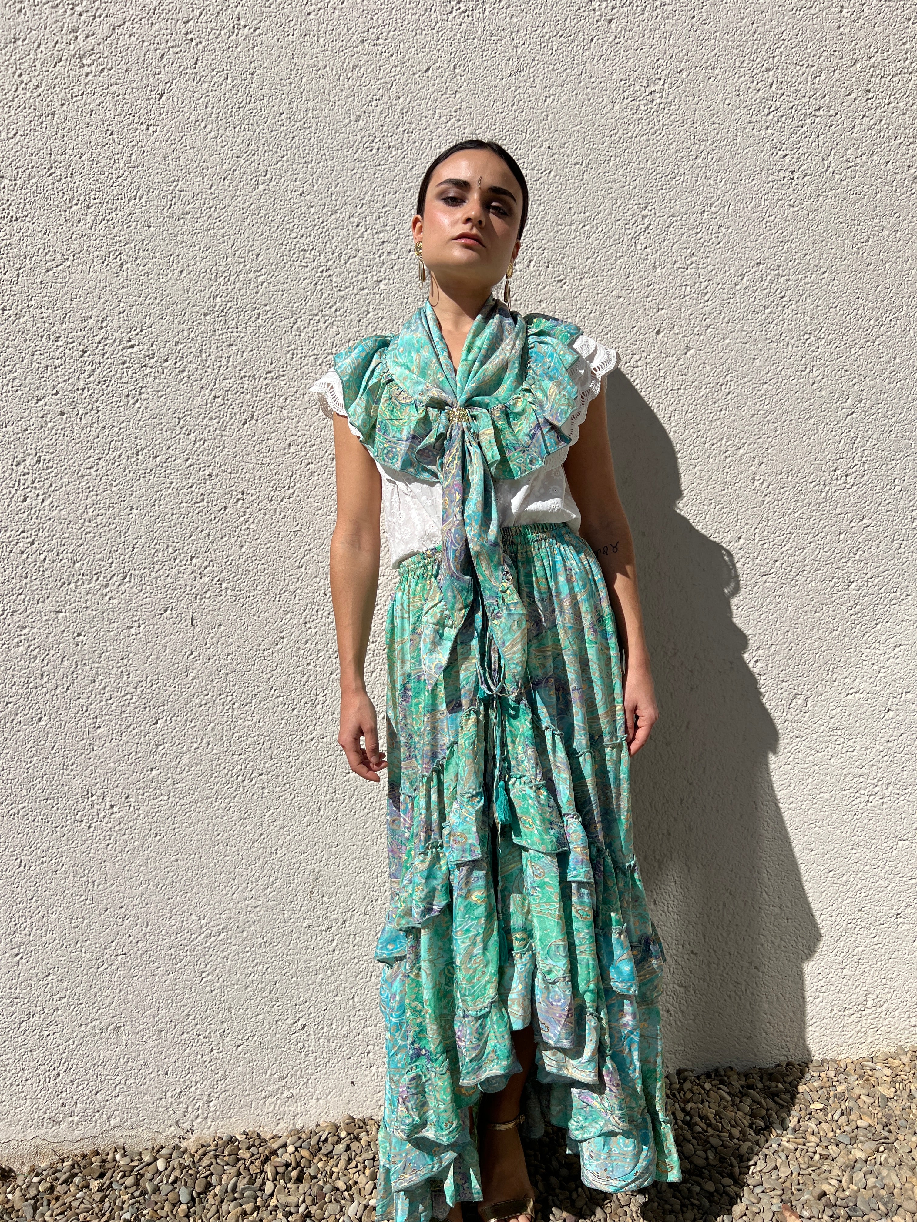 Conjunto Rocío verde oro