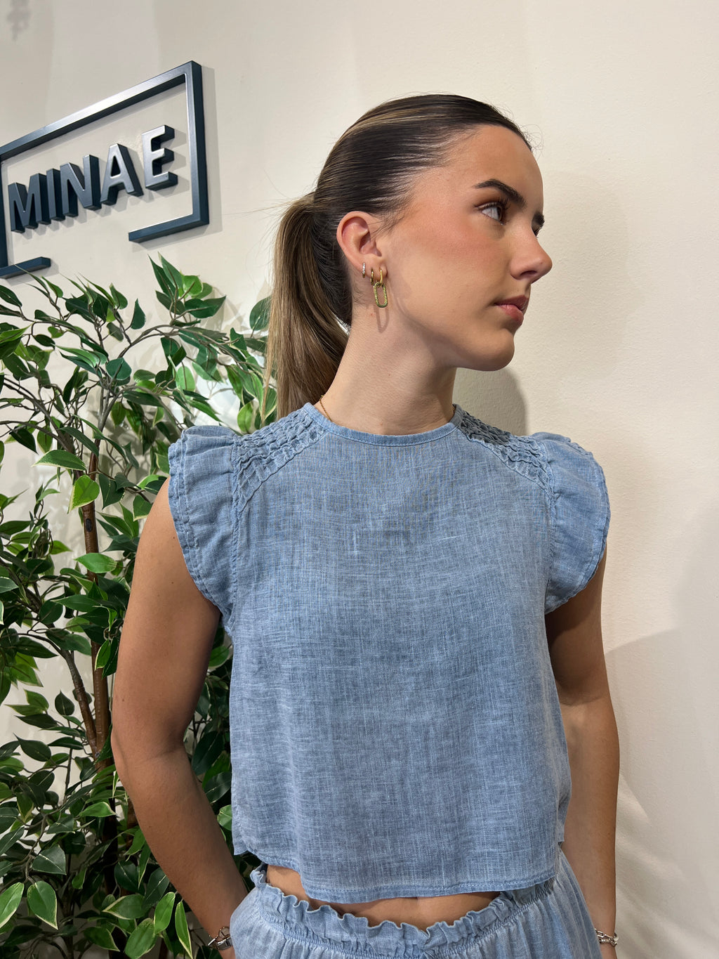 Conjunto lino azul