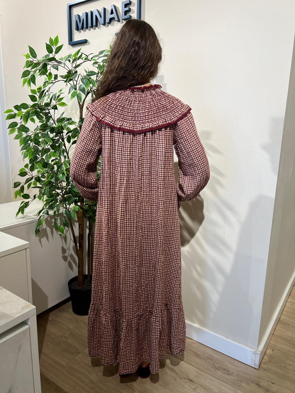 Vestido Ángela granate