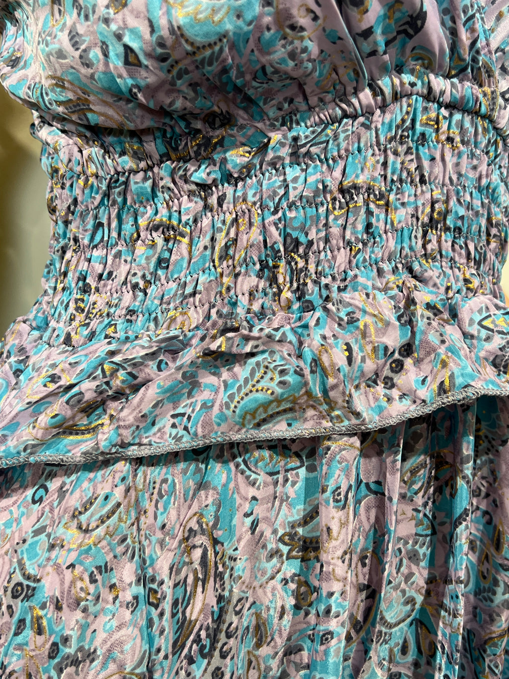 Vestido Asha celeste y lila