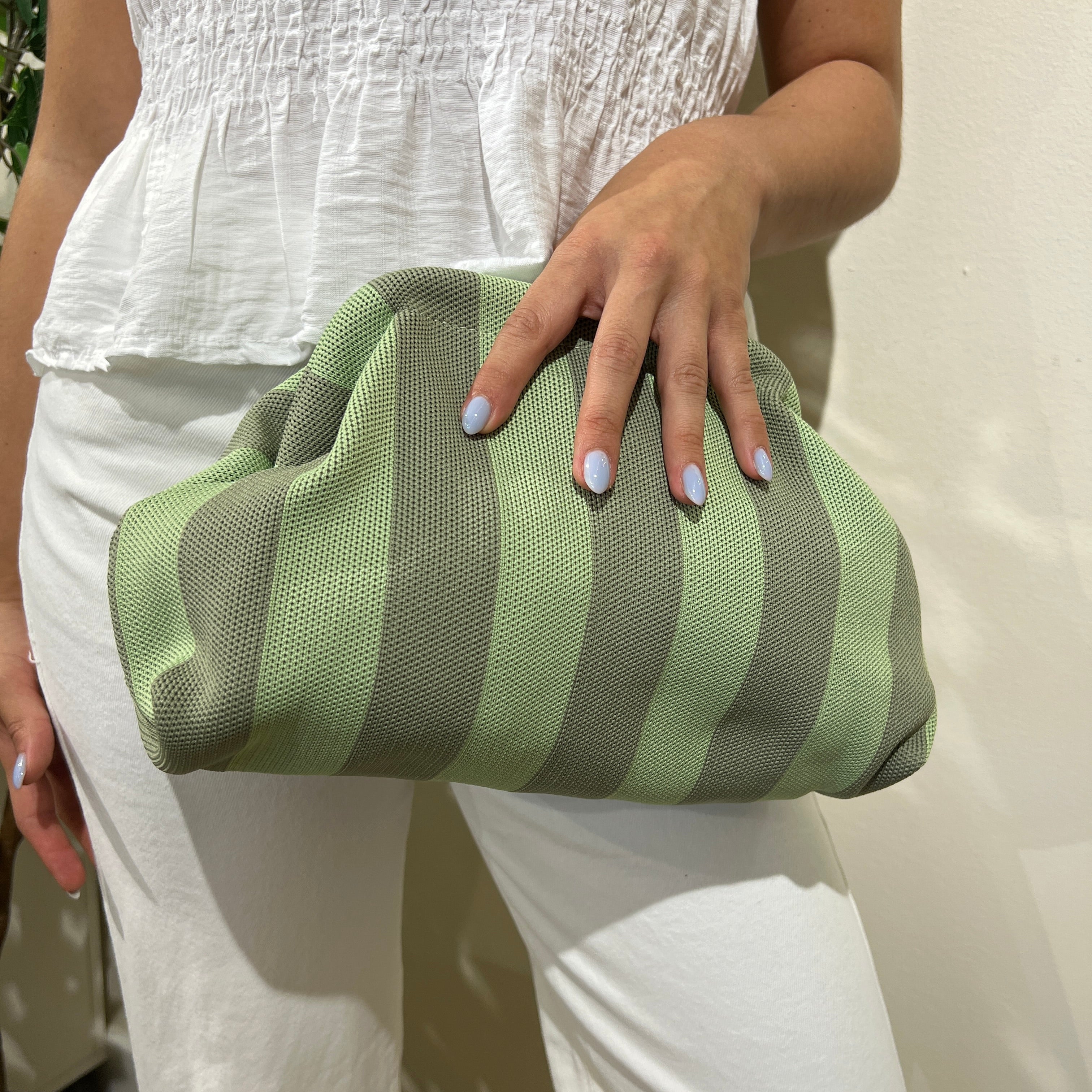 Bolso rayas verdes