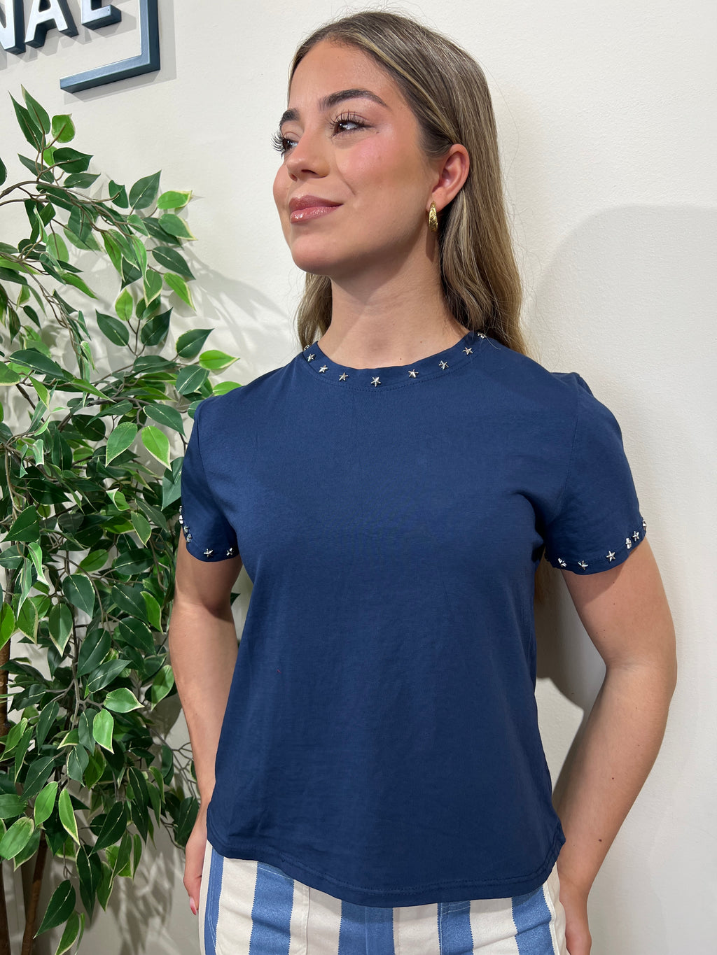 Camiseta estrellas azul