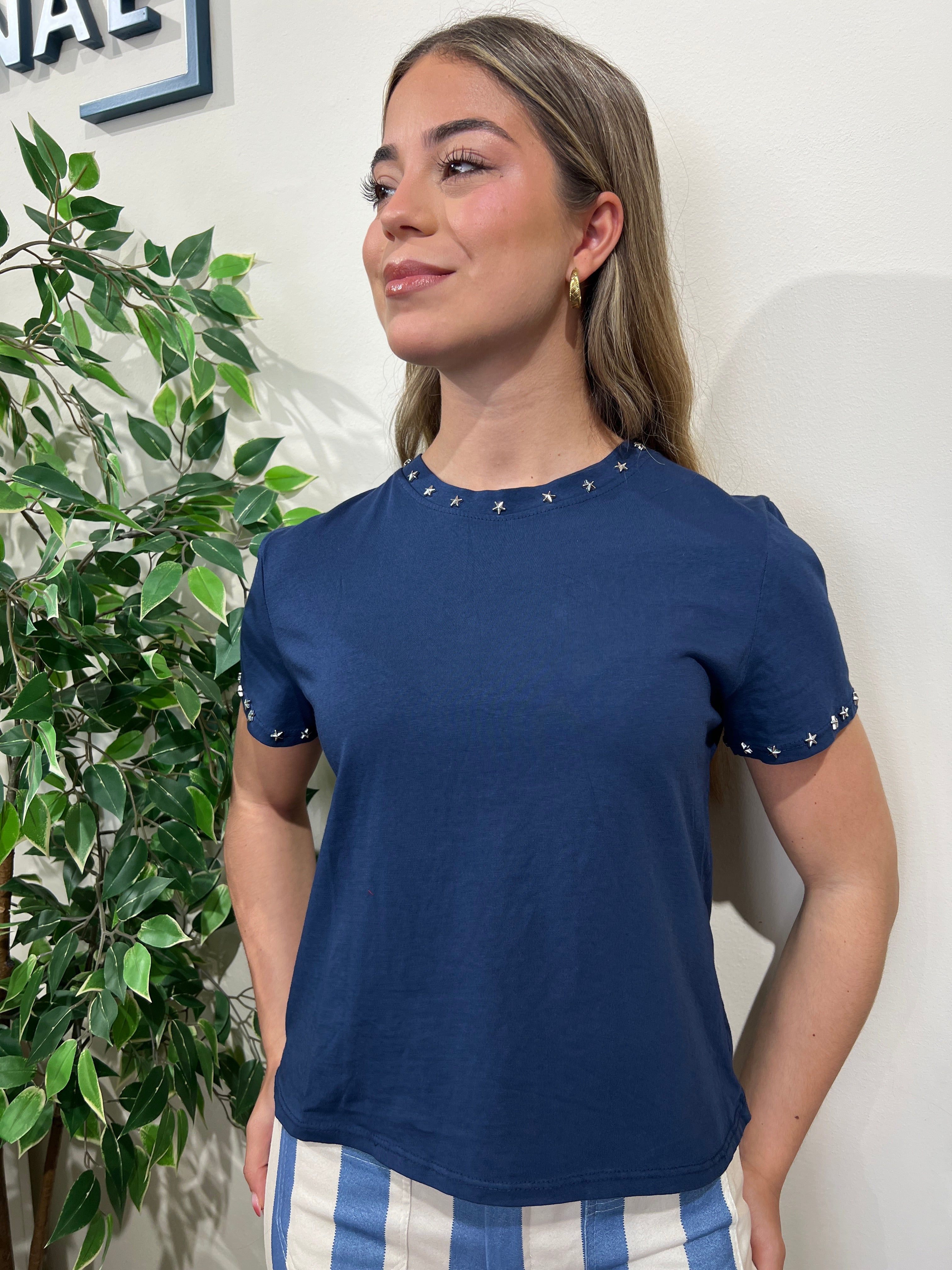 Camiseta estrellas azul