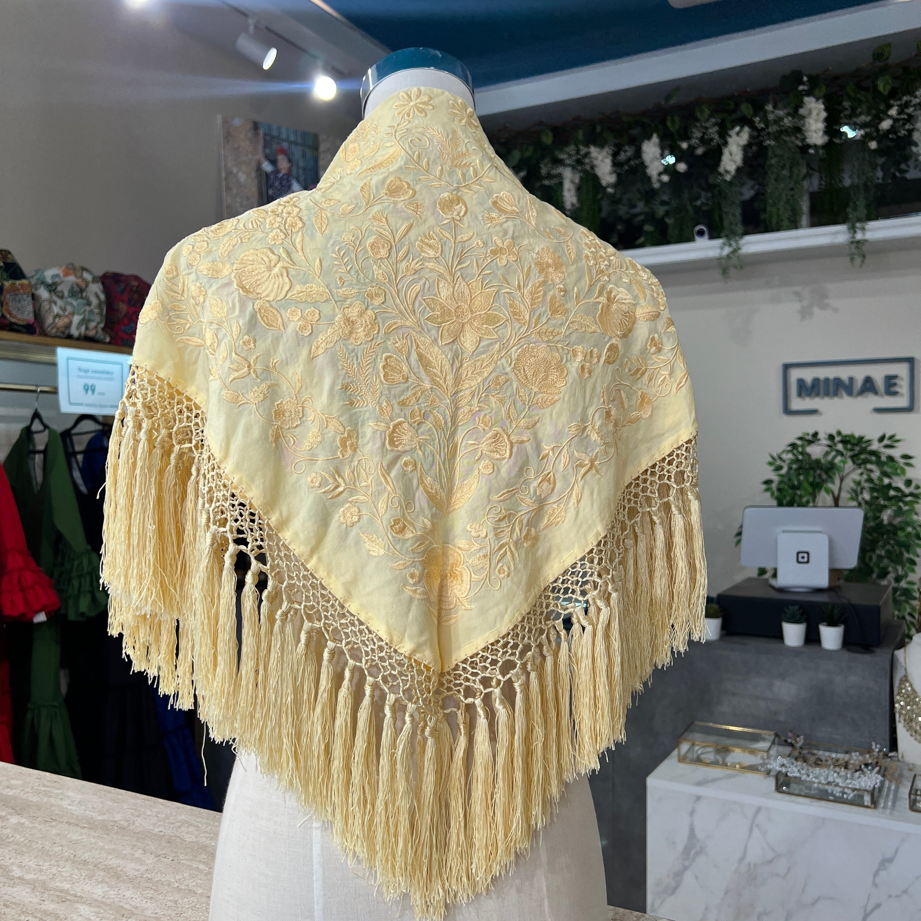 Mantón espejo caña