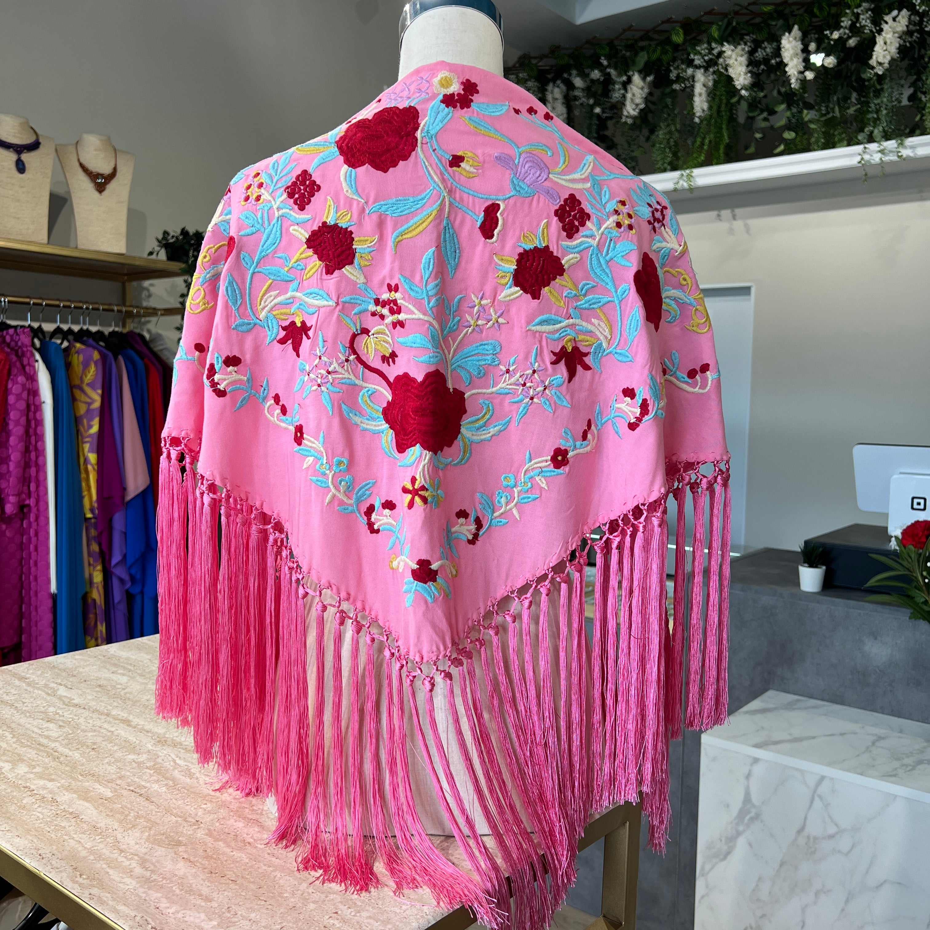 Mantón Verdiales rosa