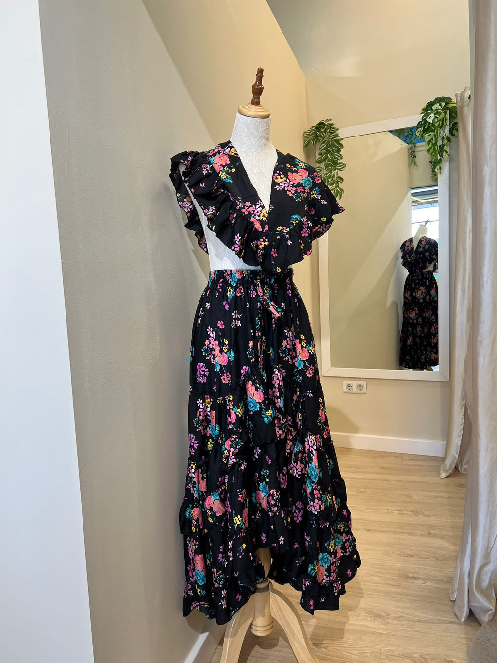 Conjunto Rocío negro con rosa
