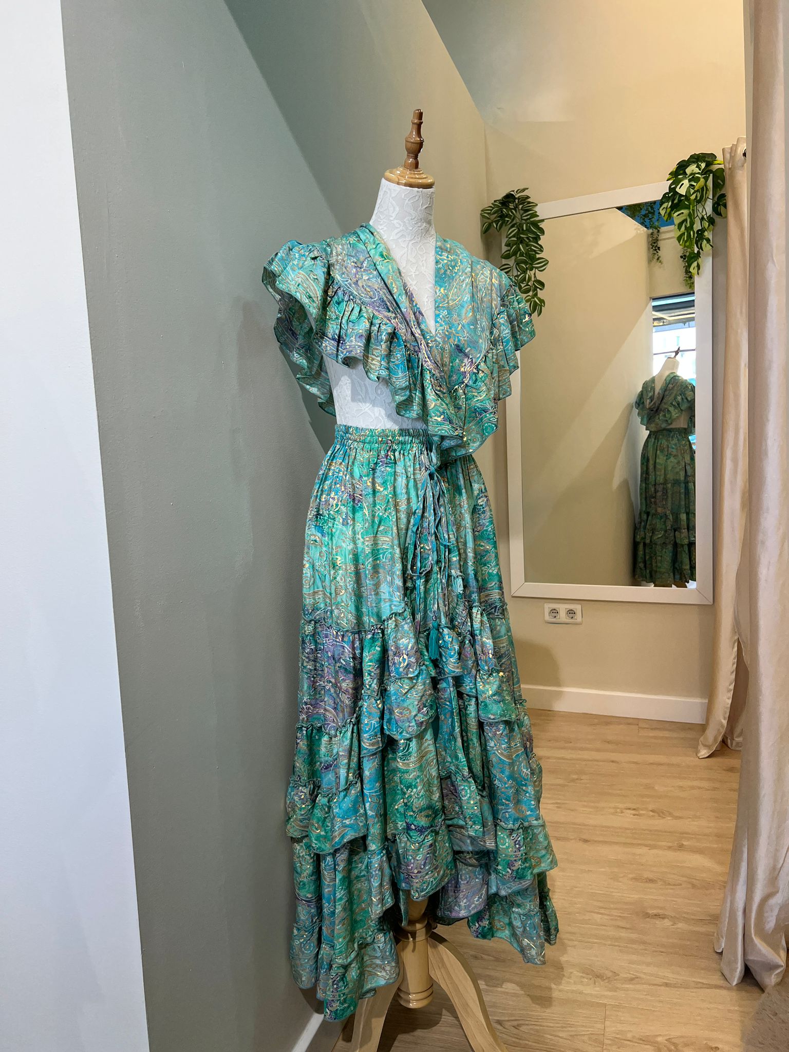 Conjunto Rocío verde oro