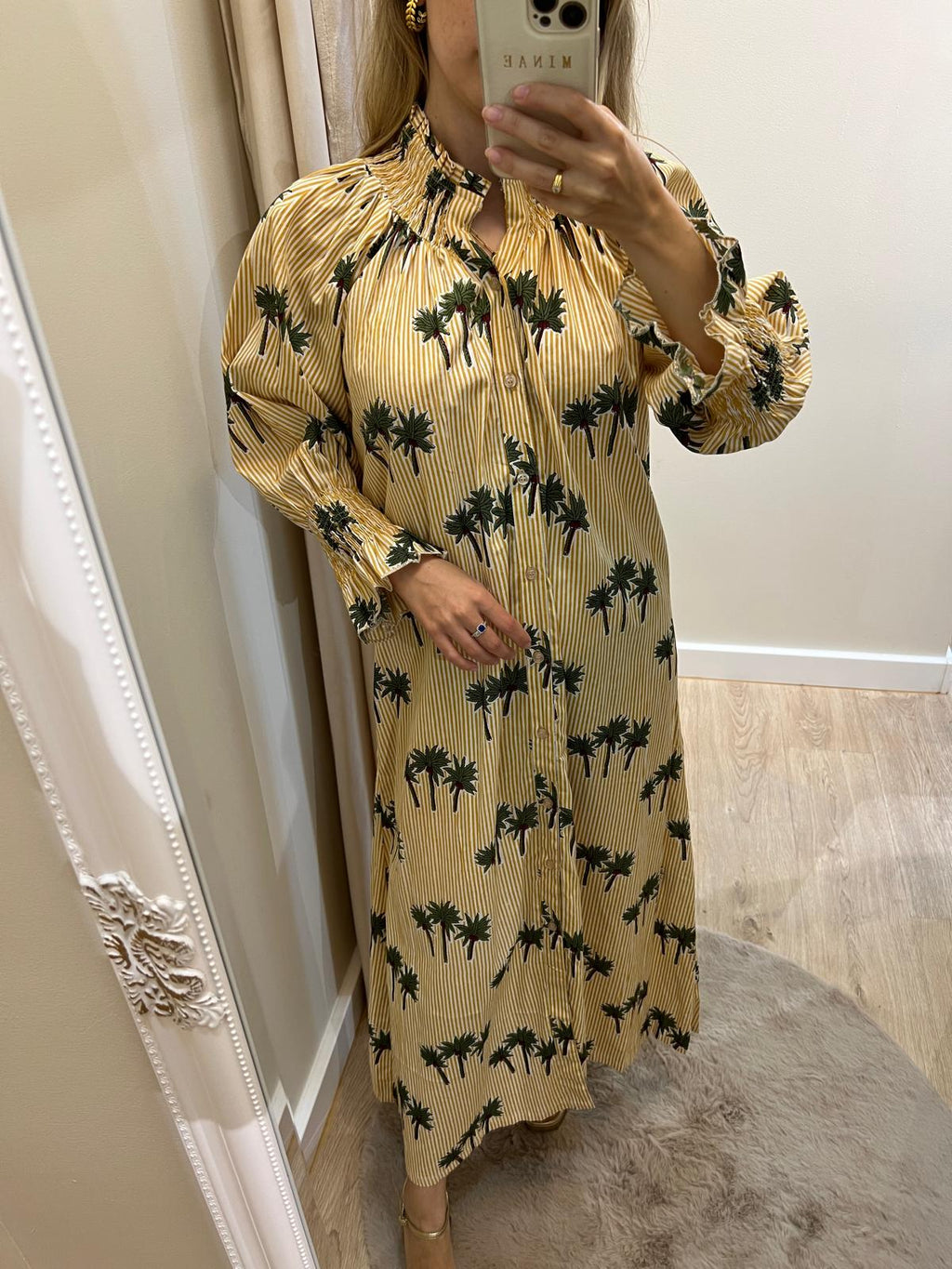 Vestido camisero amarillo