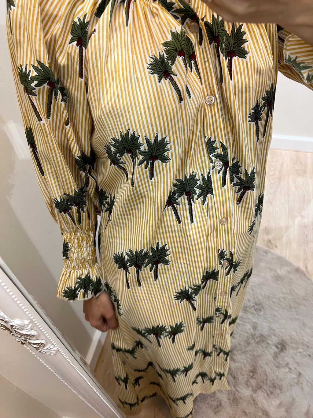 Vestido camisero amarillo