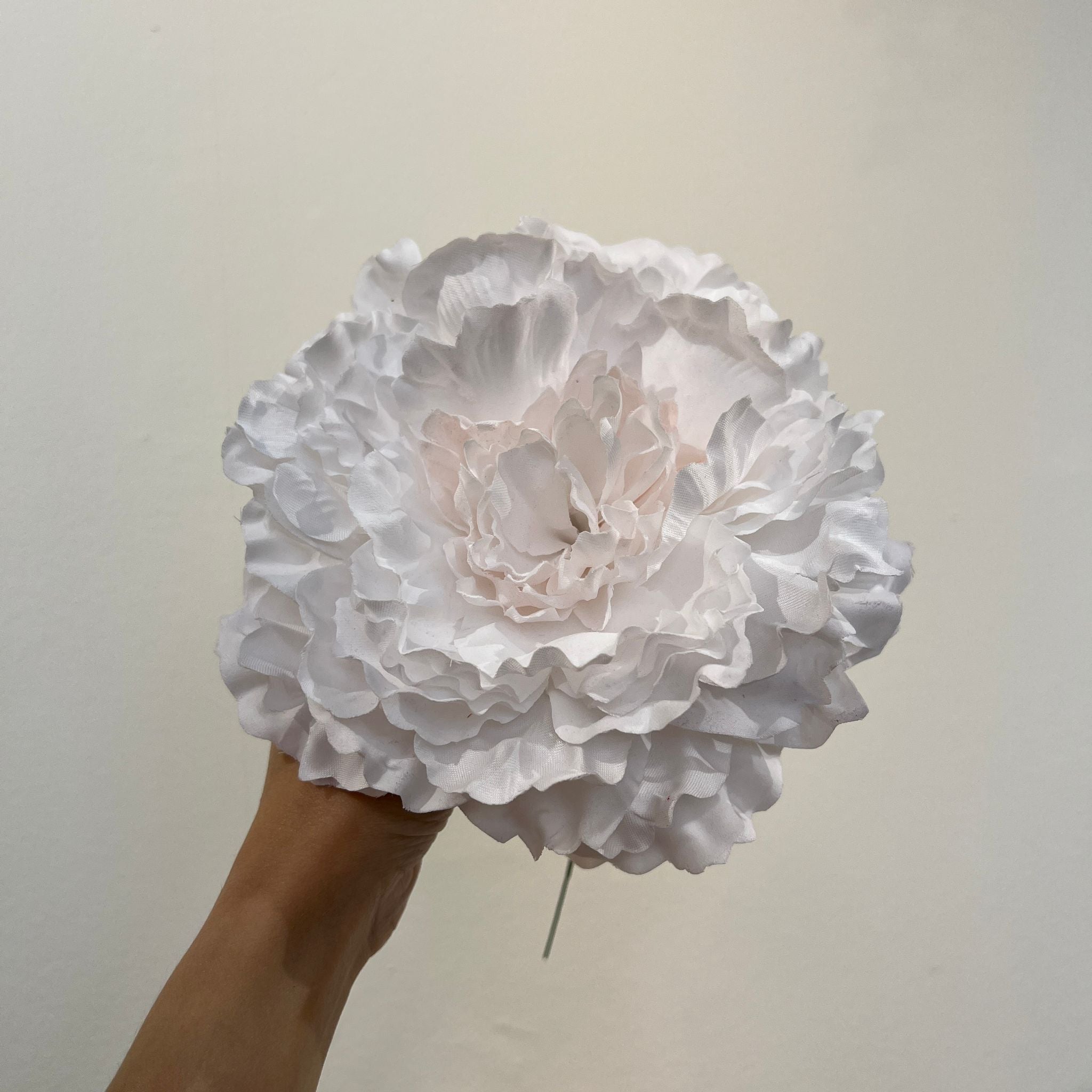 Peonía grande blanca