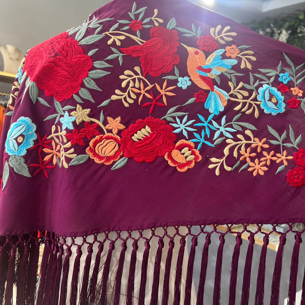 Mantón Colirí berenjena