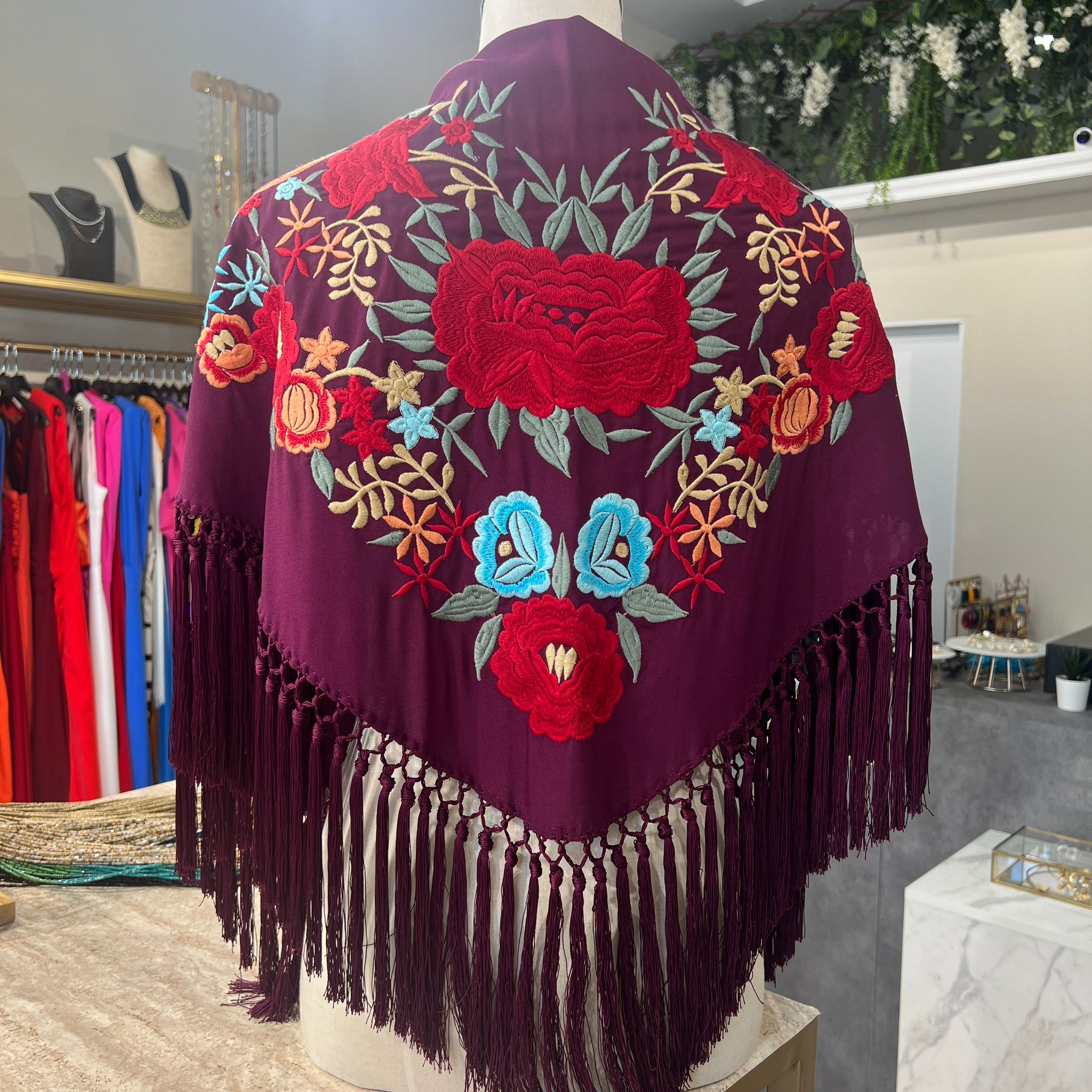 Mantón Colirí berenjena