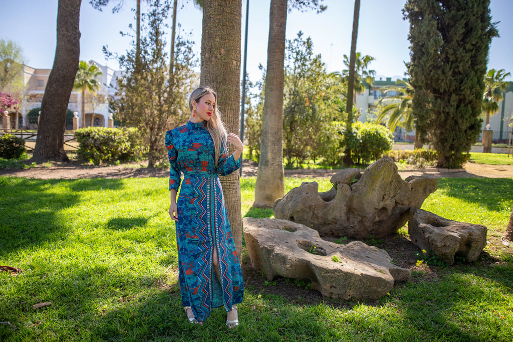 Vestido Andrómeda azul