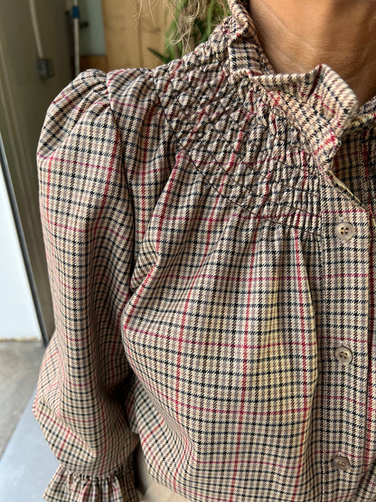 Camisa Talae beige-rojo
