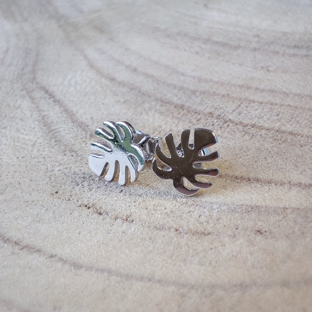 Monstera plateado - 23joyas