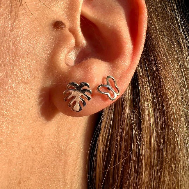 Monstera plateado - 23joyas